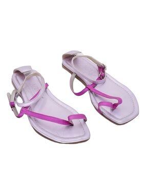 AGL Attilio Giusti Leombruni Italian Flat Strappy Sandals Pink Size 6.5